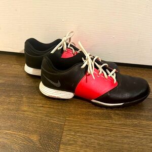 Nike Golf shoes. Gently worn! Black with red accent.